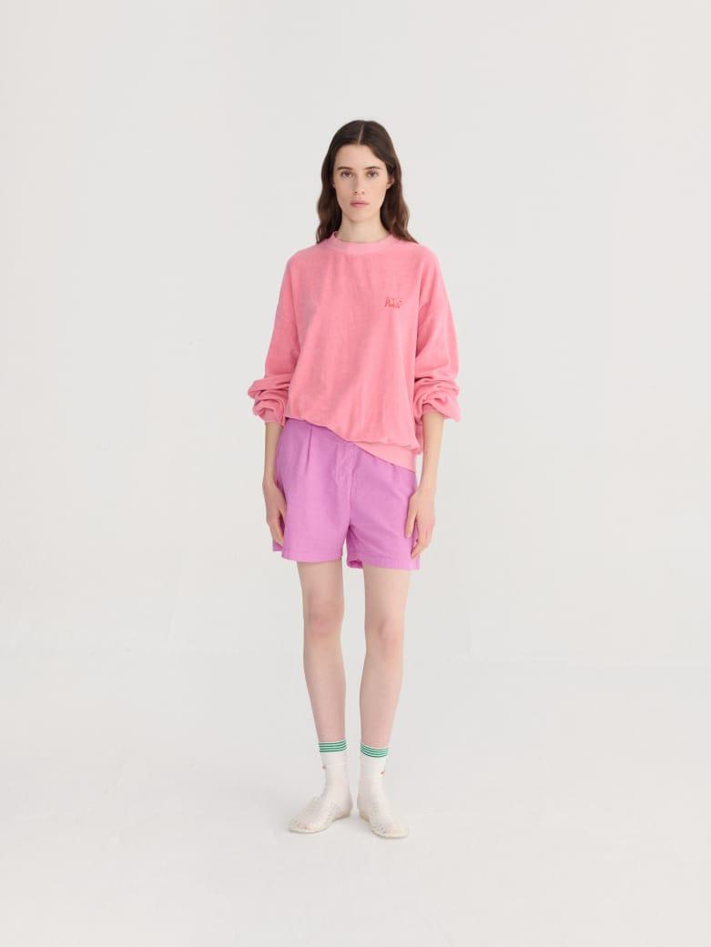 Bobo Chose Terry Embroidery Sweatshirt Pullover Damen rosa